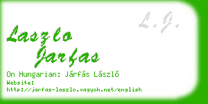 laszlo jarfas business card